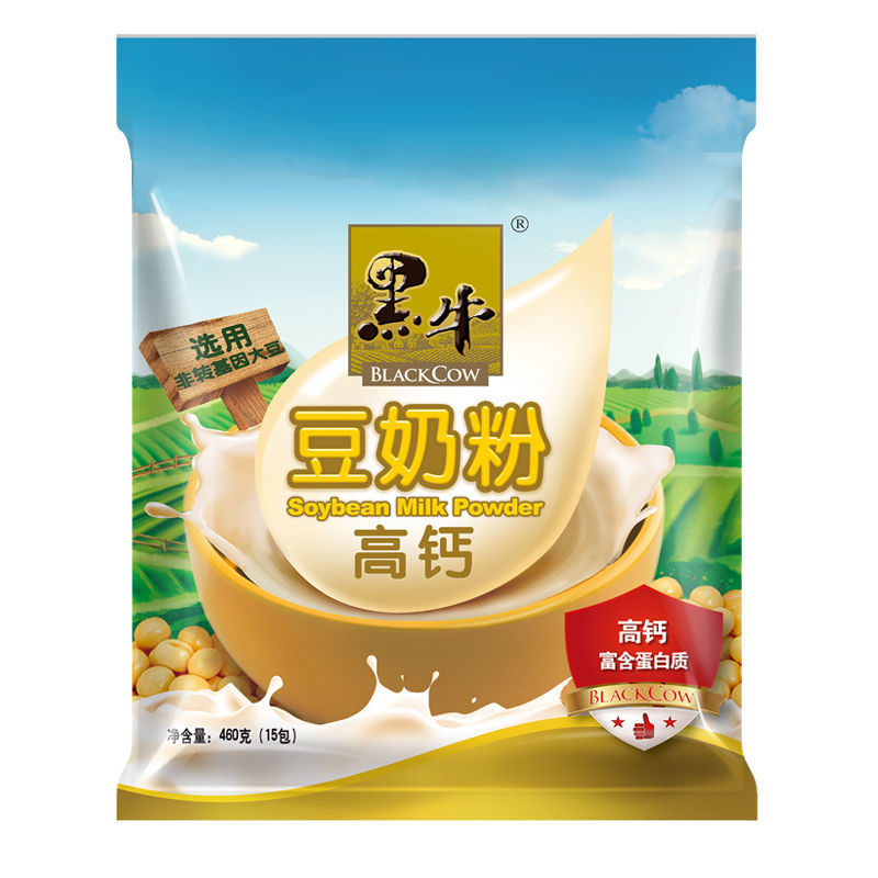 黑牛豆奶粉高钙1000g 营养早餐豆浆粉速溶即食冲饮代餐维他命420g
