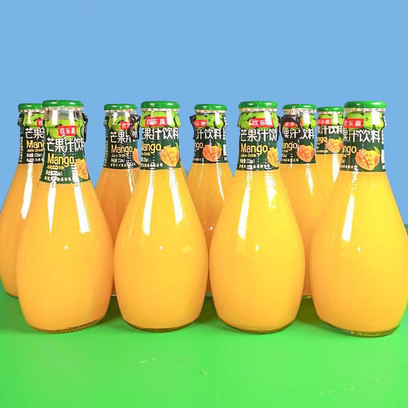 芒果汁玻璃瓶果味饮料芒果味饮料小瓶226ml6瓶/12瓶/24瓶整箱批发