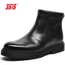 3515强人皮鞋男冬季加绒保暖加厚羊毛靴商务正装防静电功能棉皮鞋