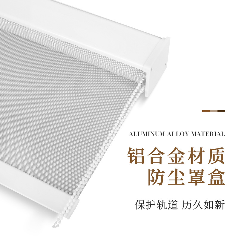 Soft Gauze Roller Shutter Louver Curtain Day & Night Curtain Double-Layer Roller Shade Double Roller Blind Curtain Tracery Window Screen