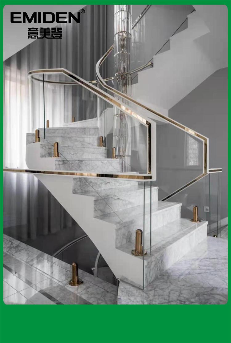 豪宅超白玻璃楼梯扶手,玻璃楼梯扶手定制