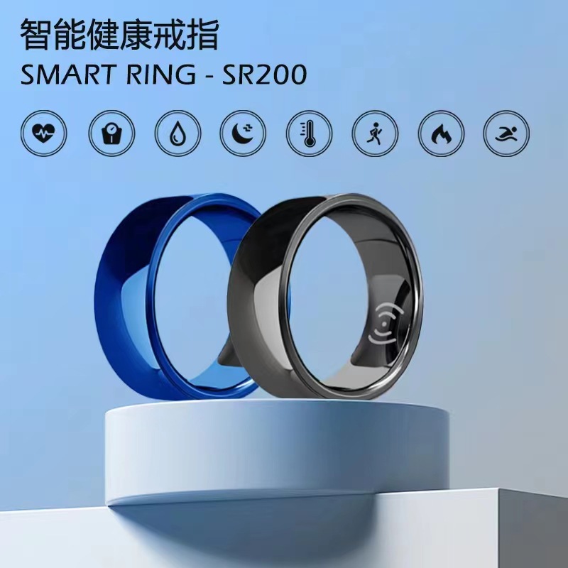 New Cross-Border Foreign Trade Smart Ring Bluetooth Heart Rate XY Oximeter Step Sleep Monitoring Sports Health Popular