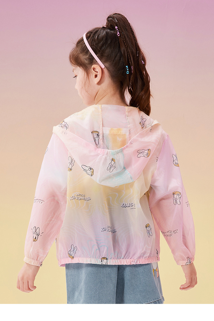 迪士尼童装女童防晒衣2022春夏新款儿童防晒服宝宝皮肤衣外穿