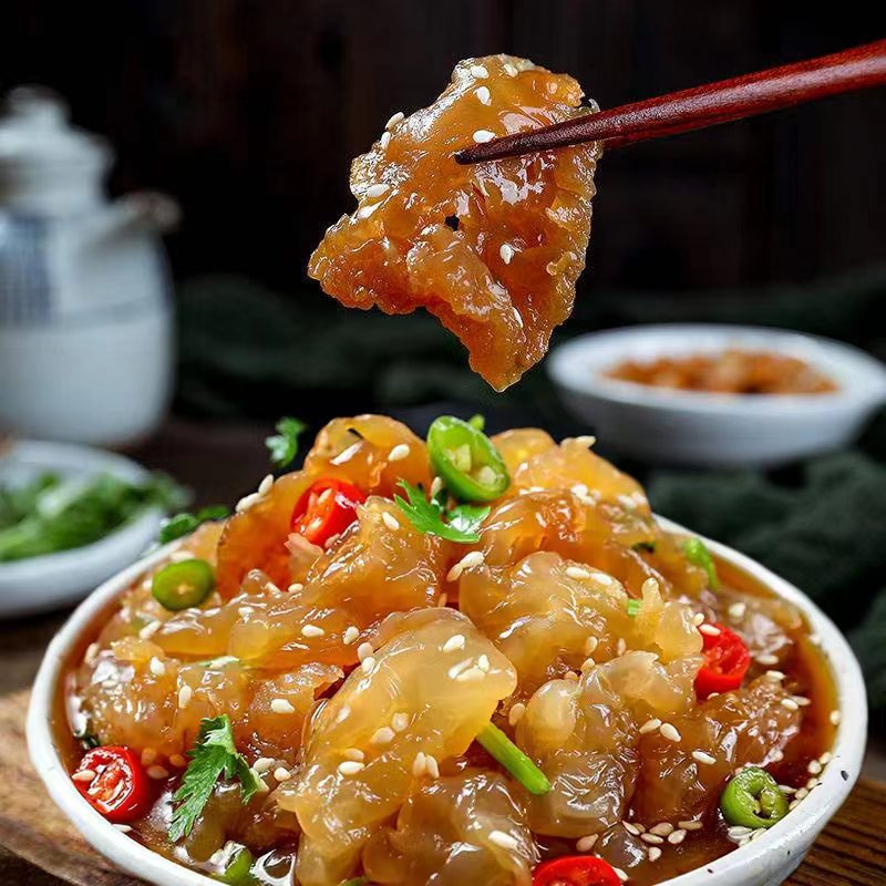 即食海蜇头200g*6袋凉拌老醋蜇头爽脆海鲜海蜇皮海蜇丝夏季爽口