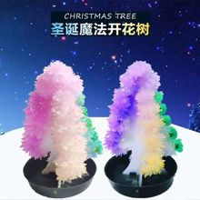 圣诞节装饰纸树开花浇水七彩圣诞树许愿树圣诞节玩具魔法圣诞树