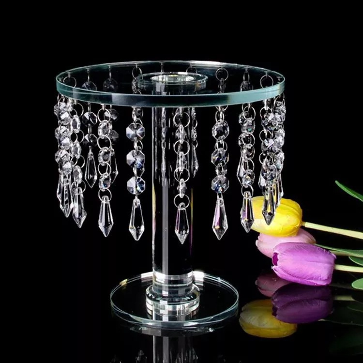 European-Style Cake Ornaments Creative Crystal Rotating Gift Cake Fruit Plate Dessert Table Display Stand Cake Stand Tray