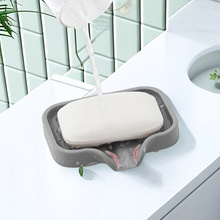 创意肥皂盒导流式沥水硅胶厨房台面垫免打孔不积水卫生间肥皂架