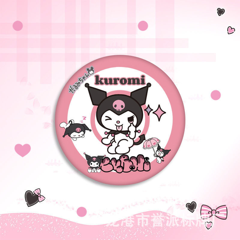 Sanrio Bar Badge Baku Melody Cinnamoroll Babycinnamoroll Clow M 5.8-Tinplate Badge Diy Brooch