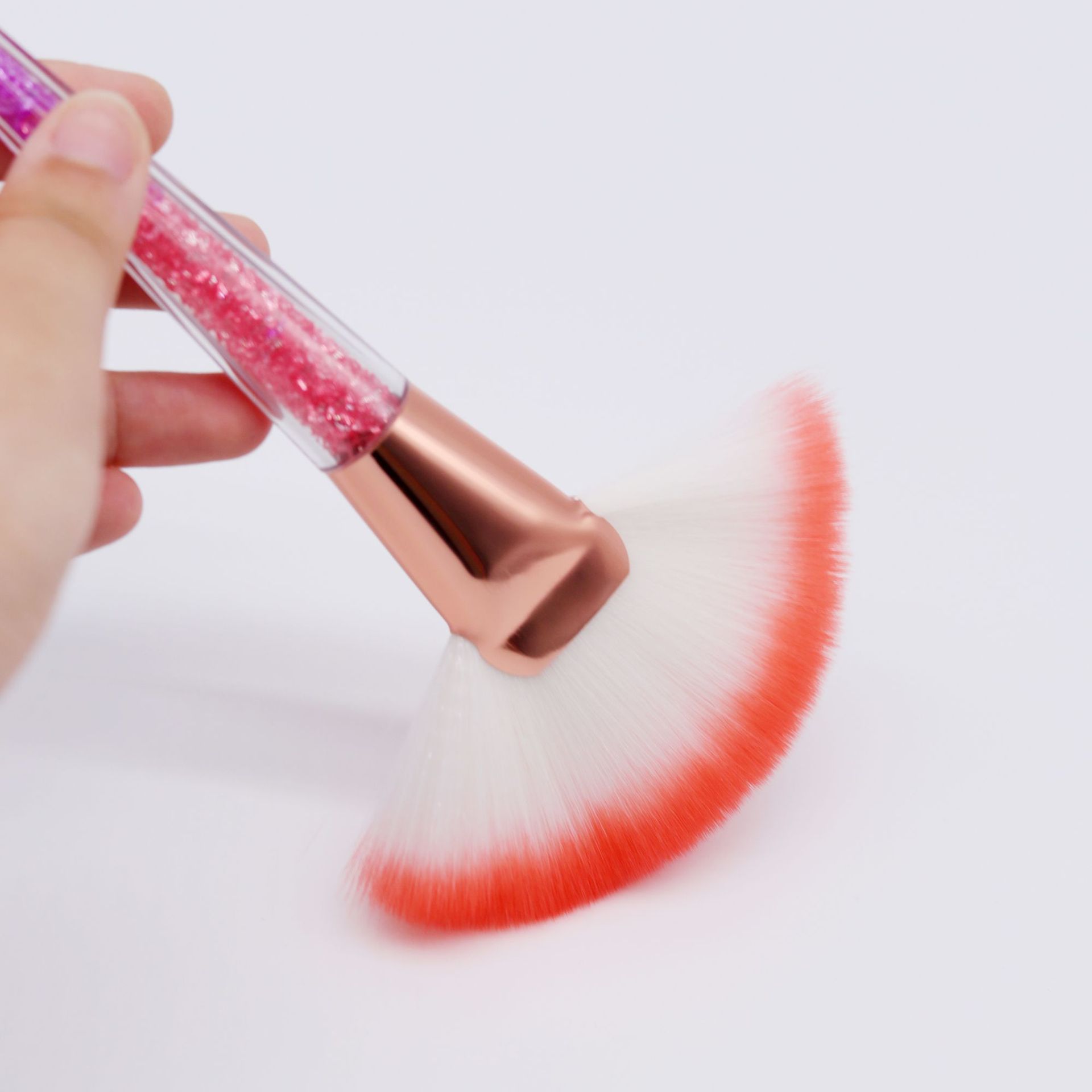 时尚渐变3色装钻余粉刷单支大扇形化妆刷