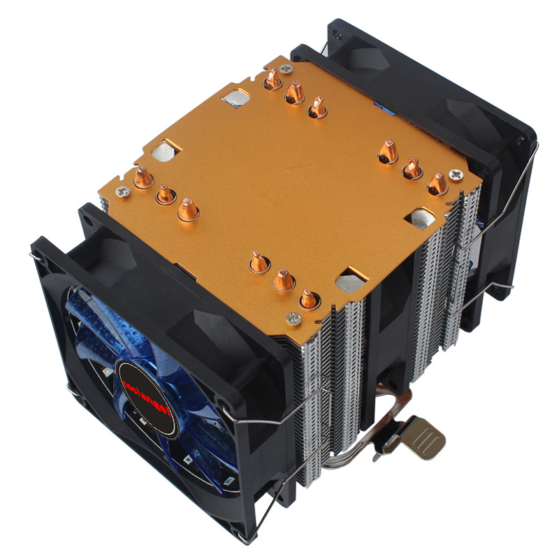 工厂批发 6铜管cpu散热器1151电脑主板静音风扇amd2011台式机风冷