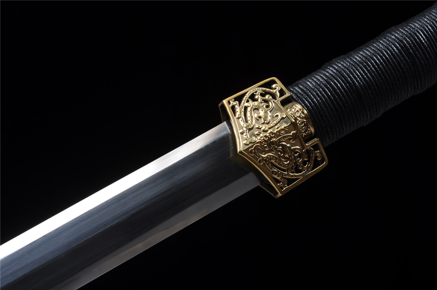 龙泉市锰钢八面汉剑长剑古剑一体扁柄宝剑刀具老厂长款刀剑未开刃