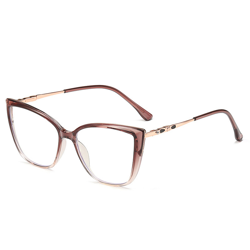 时尚防蓝光平光眼镜 精雕弹簧镜腿平光镜百搭外销眼镜厂家直供