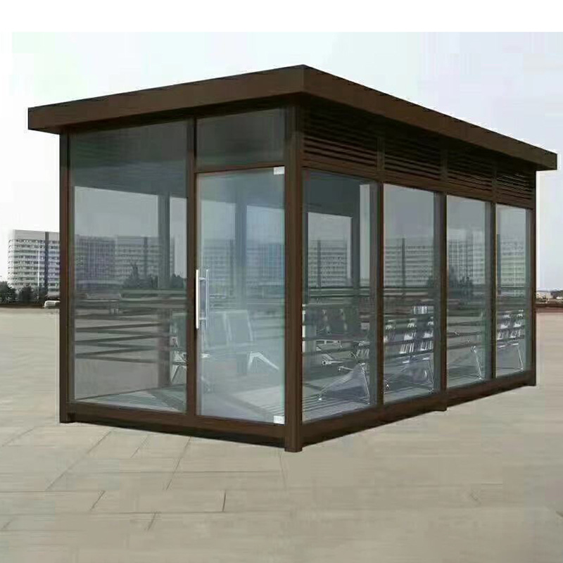 厂家直供吸烟亭公共场所厂房可移动岗亭户外不锈钢抽烟亭