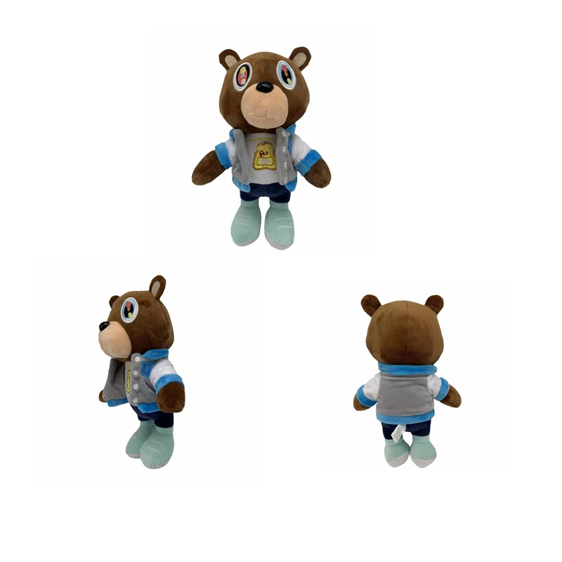 跨境新品kanye teddy bear 侃爷同款泰迪熊毛绒玩具公仔玩偶-阿里巴巴