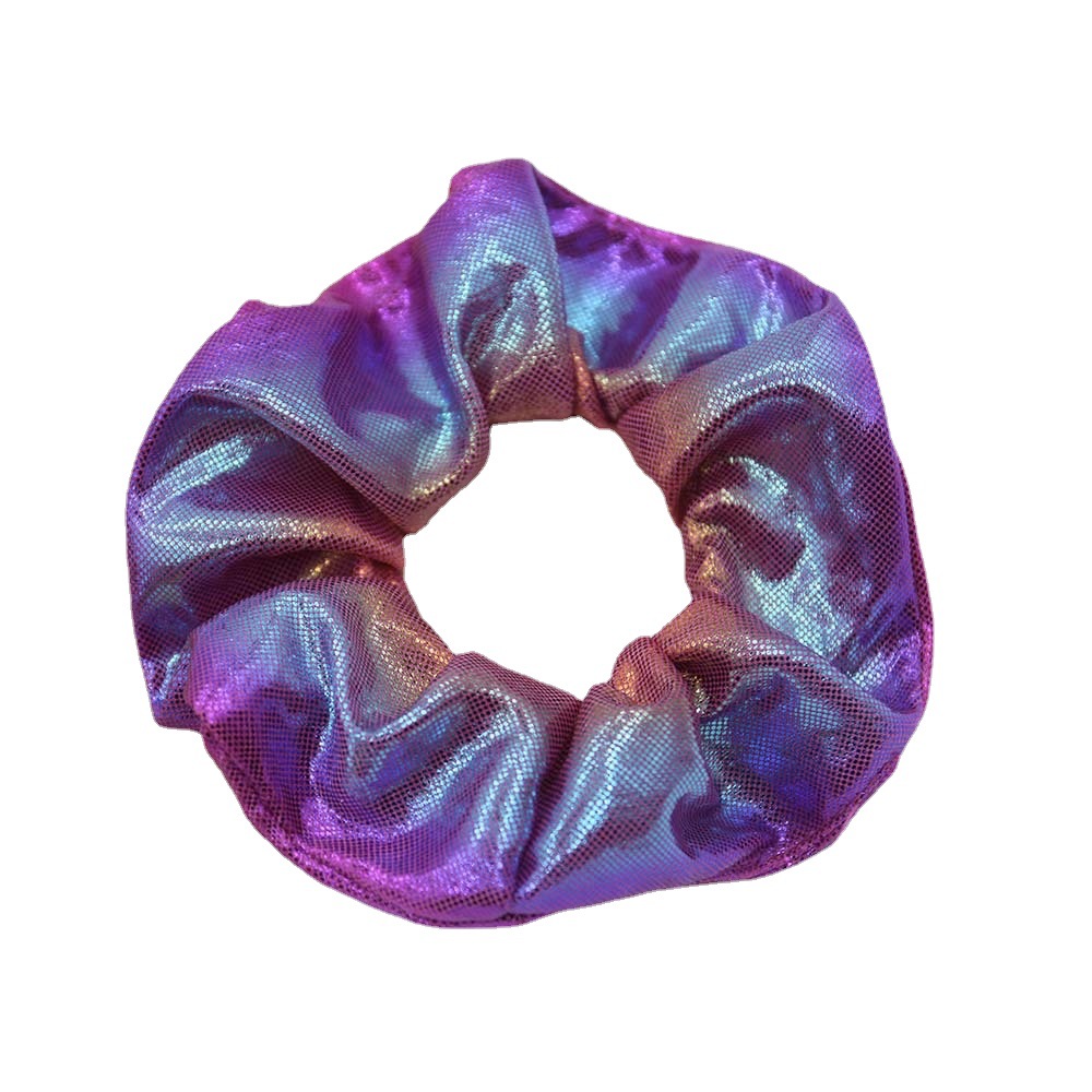 Europe and America Cross Border Amazon 16-Color Laser Cloth Hair Ring Bronzing Two-Tone Gradient Pork Intestine Circle Head Flower 162