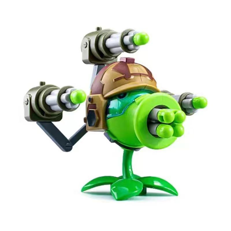 正版植物大战僵尸玩具加特林七孔机器豌豆射手小博士僵尸儿童玩具