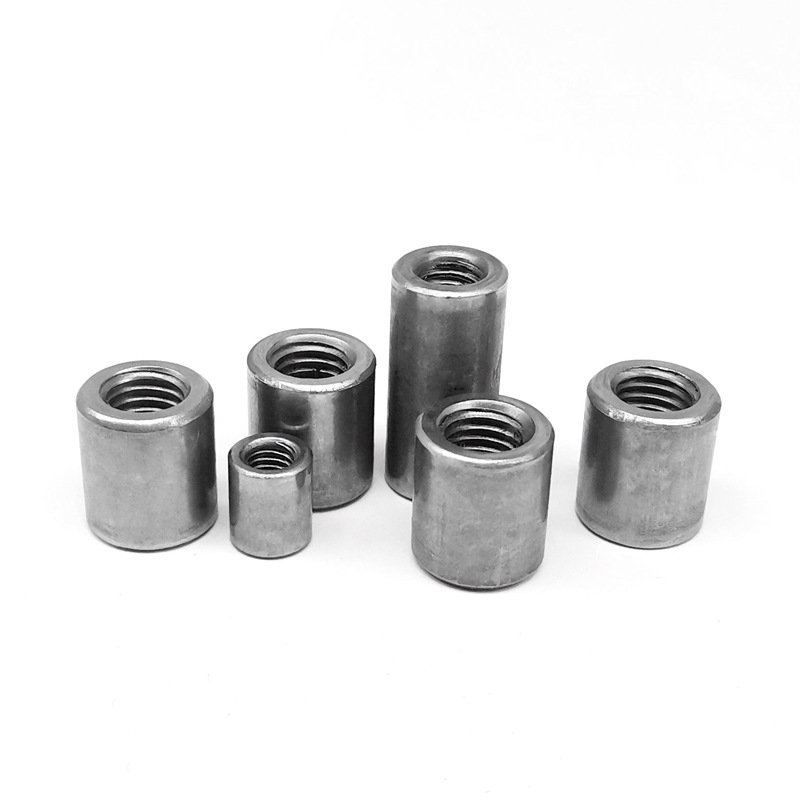 铁本色加长圆螺母通孔内螺纹长螺母圆柱焊接螺母m4m5m6m8m10