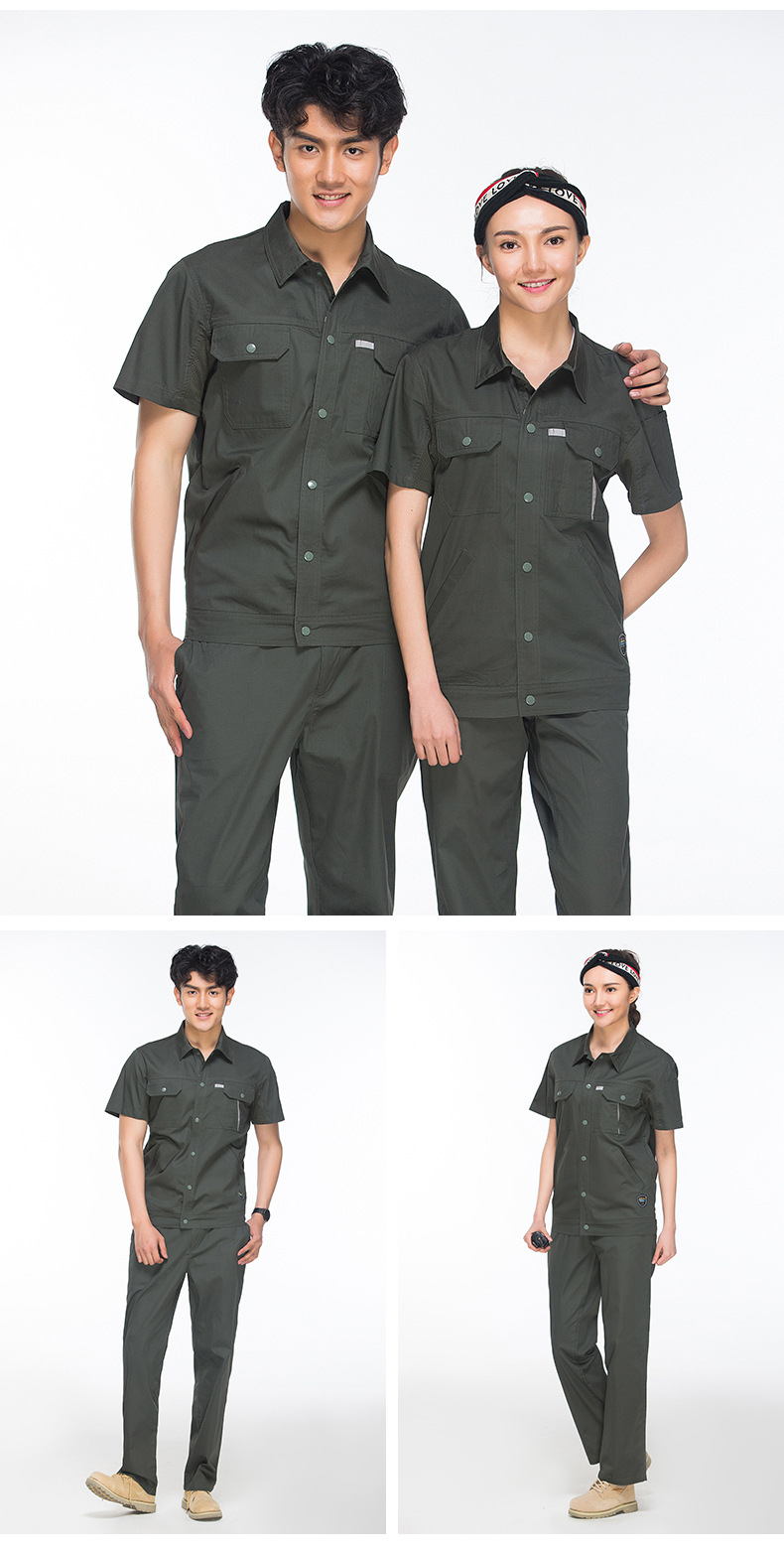 现货工衣长袖薄款纯棉工装工服工作服批发工地车间劳保服刺绣logo