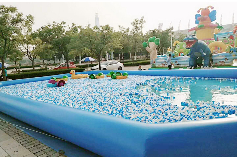 加厚材质户外移动充气水池儿童游泳池蓄水钓鱼池可修补可充气放气