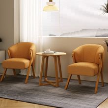 北欧单人沙发椅舒适阳台咖啡厅奶茶店小户型桌椅组合设计师客厅椅