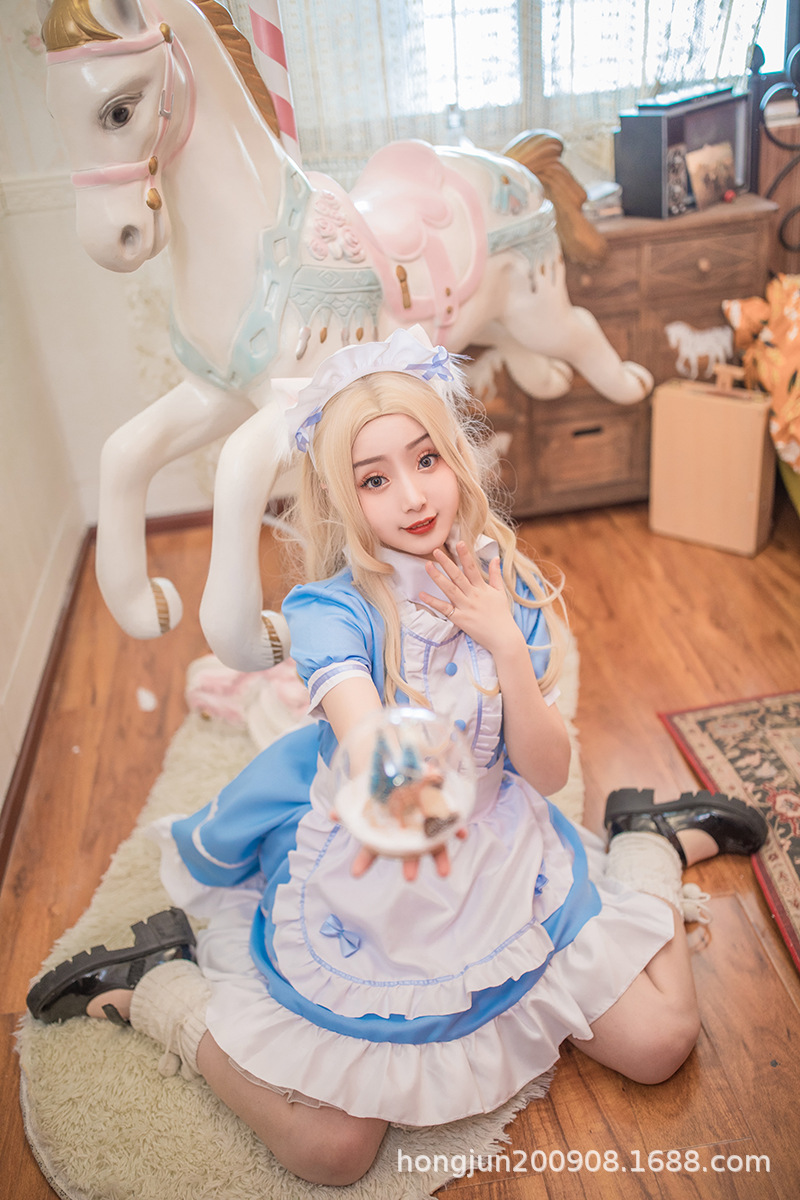 女仆装cosplay萌日系动漫异世界 餐厅咖啡厅工作服长裙多色女佣装