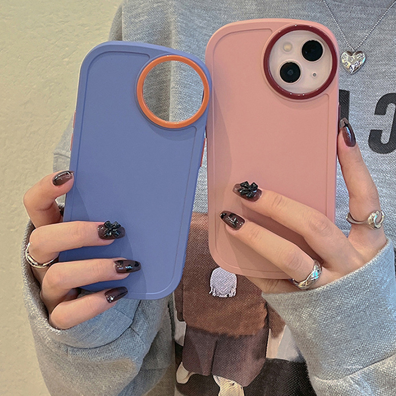 适用iphone12promax苹果13手机壳kaia韩风ins简约xxs纯色苹果11硅