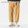 龍之日系休閑2023春季純棉直筒休閑褲插扣腰帶貼布裝飾休閑褲男 龍之日系休閑2023春季純棉直筒休閑褲插扣腰帶貼布裝飾休閑褲男