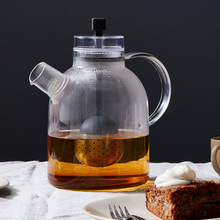 北欧风茶壶松果壶耐热玻璃茶具脑高温直火加热玻璃茶壶现货
