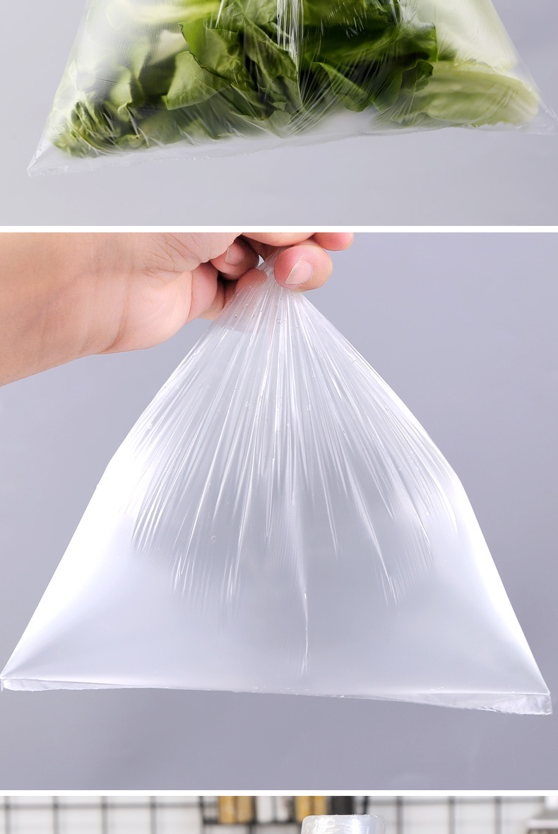 阿姿玛平口式连卷点断保鲜袋食品家用三合一pe塑料袋批发厨房冰箱