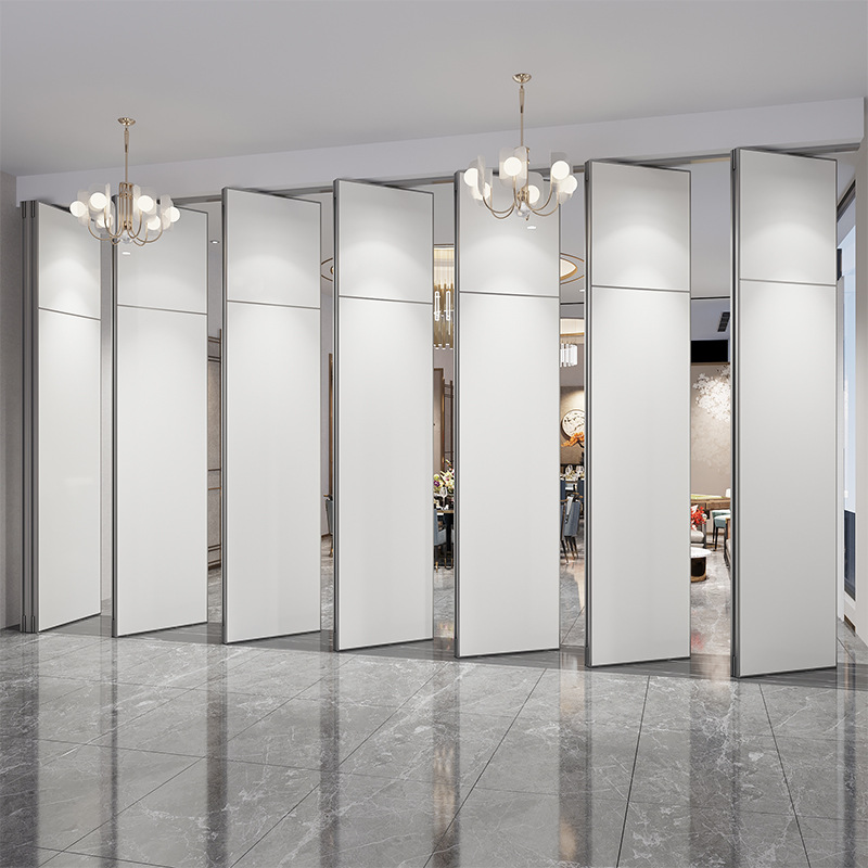 酒店活动隔断墙会议室折叠推拉门宴会厅吊轨道隔音屏风移动隔断墙