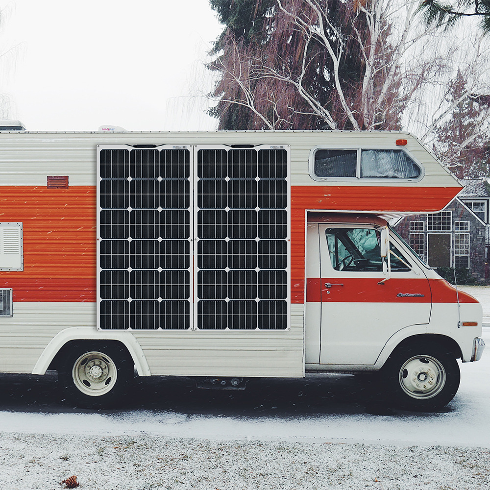 工厂现货太阳能板4100w柔性太阳能电池板房车游艇蓄电池充电板