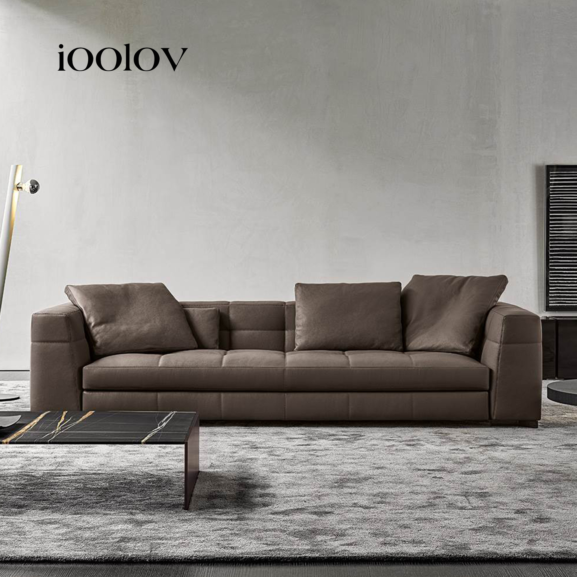 minotti现代简约转角异形沙发抽象图案可提供大户型沙发简约现代北欧