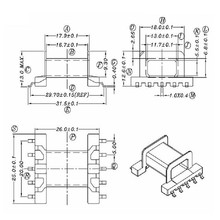 EFD25变压器骨架EFD25电木骨架EFD2501卧式贴片骨架OBBIN 5+5