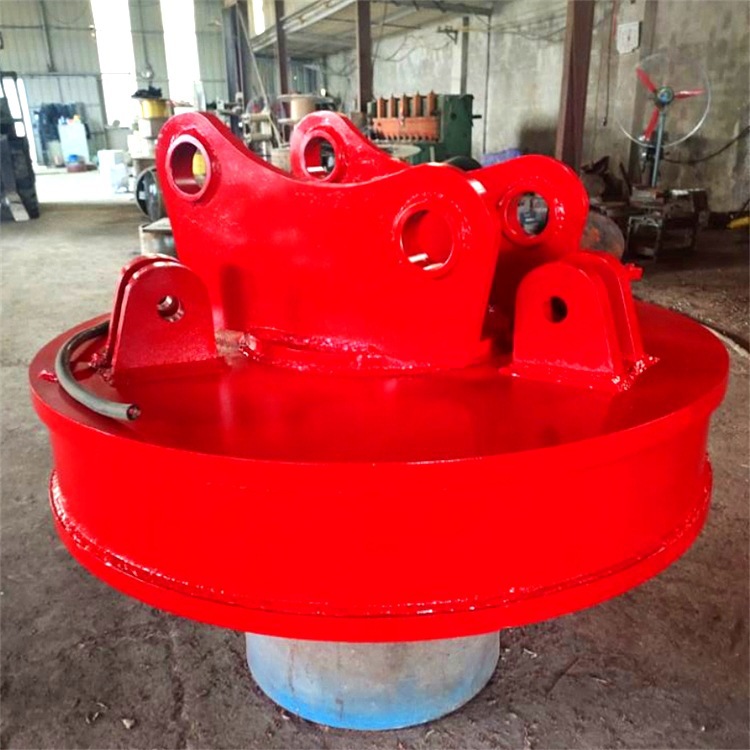 液压吸盘 mw5-120装卸废钢用起重电磁铁挖机自发电强磁吸铁盘