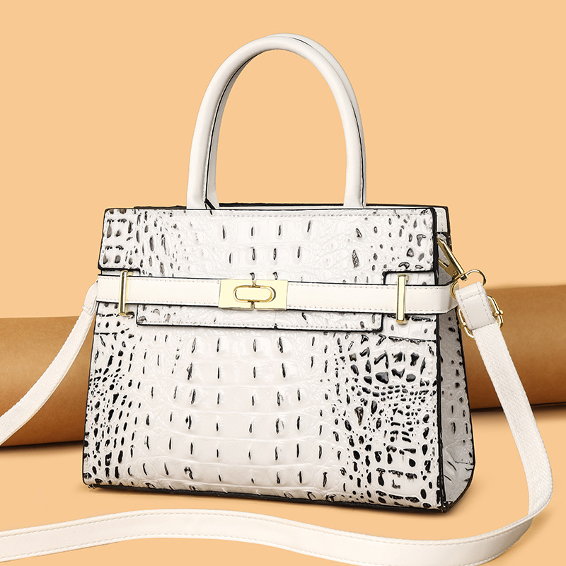 包包女包2024新款时尚鳄鱼纹女士手提包女韩版百搭单肩斜挎包大包