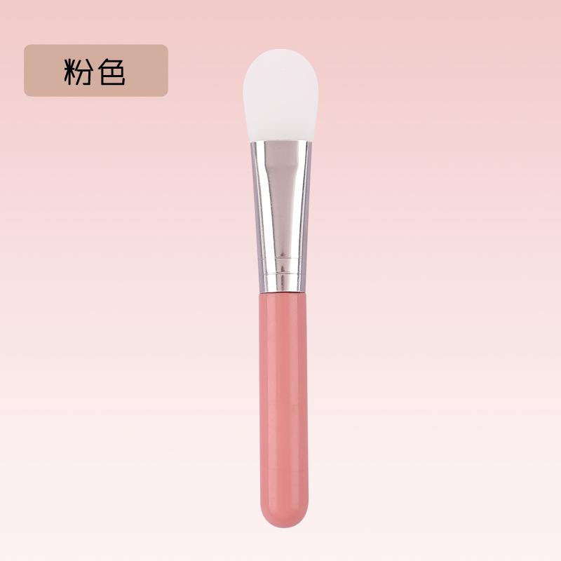 Mini Short Tongue-Shaped Soft Head Silicone Brush Clay Mask Brush