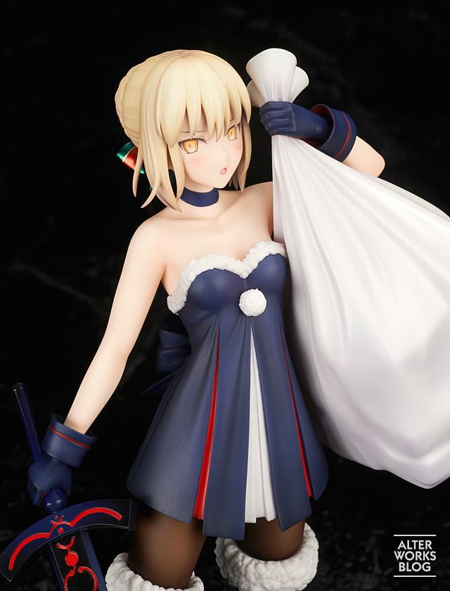 命运fate / grand order 吾王 圣诞装 alter 塞巴 saber 手办