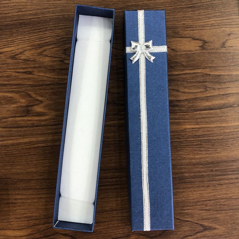 Best-Selling in Stock Paper Rectangular Jewelry Box Hairpin Bookmark Gift Box Pearlescent Embossed Necklace Packaging Box