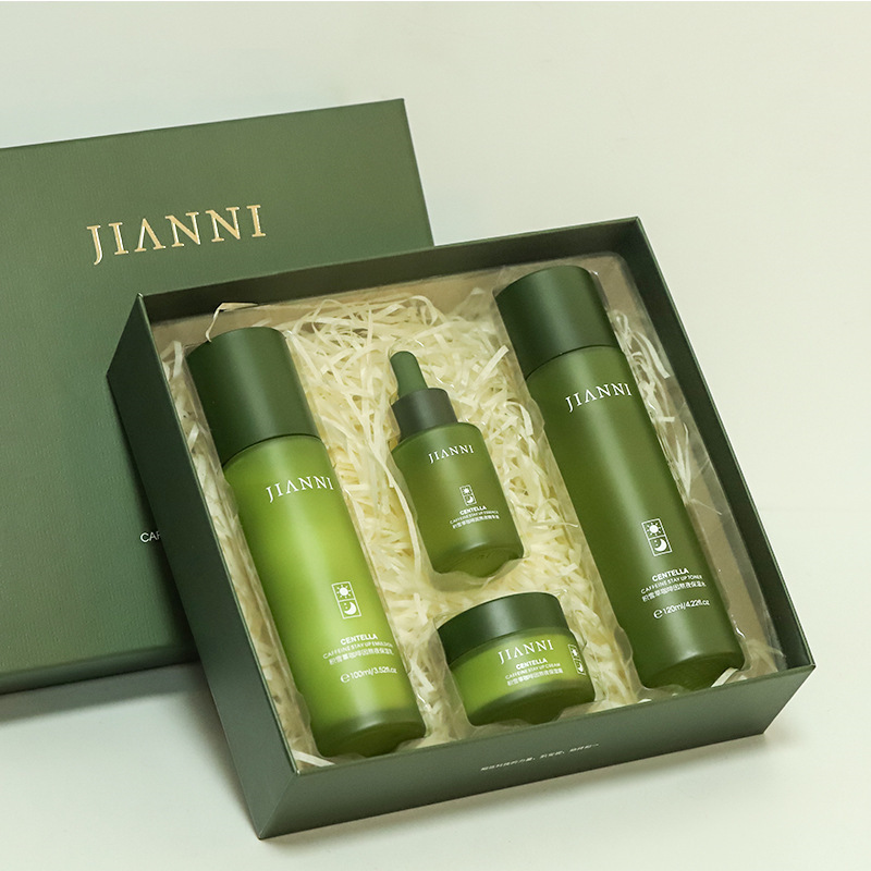 肌安妮积雪草四件套护肤品套盒 熬夜精华水乳 补水保湿化妆品套装