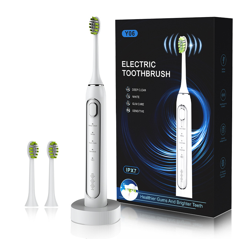 Y06 Magnetic Suspension Electric Toothbrush Intelligent Sonic Tooth Cleaning Dupont Soft Brush Portable Cross-Border Offline Gifts Wholesale