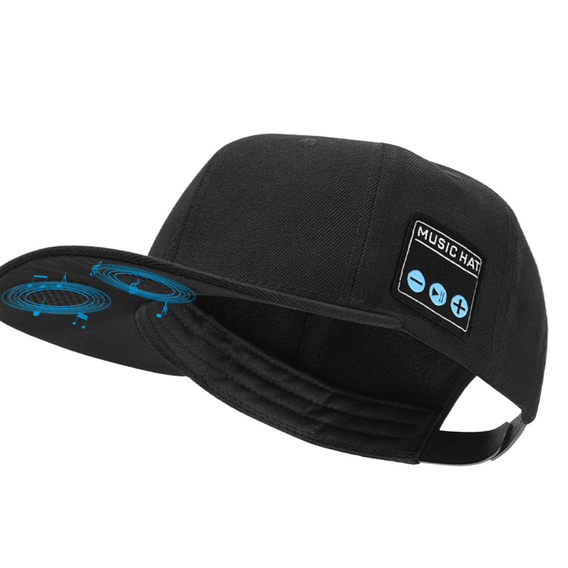 2023 Cross-Border New Arrival Bluetooth Headset Music Hat Outdoor Music Creative Hip-Hop Cap Baseball Cap with Audio