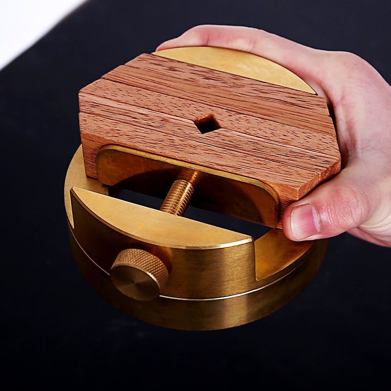 纯铜印床360度旋转大号篆刻工具套装刻刀雕刻固定印章圆形刻床