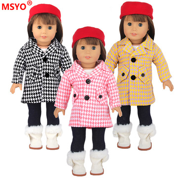 美国女孩娃娃衣服套装 18寸玩具娃娃衣服大衣 光头娃娃衣服配件