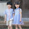Chinese style printing Short sleeved Two piece set children Tang costume Hanfu baby Ancient Chinese Literature Search school uniform Class clothes One piece On behalf of Chinese style printing Short sleeved Two piece set children Tang costume Hanfu baby Ancient Chinese Literature Search school uniform Class clothes One piece On behalf of