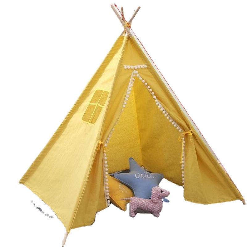 三角帐篷儿童帐篷室内游戏屋女孩公主小房子野餐郊游户外生日派对