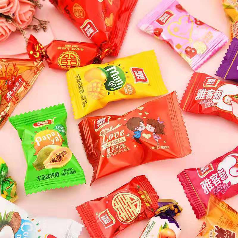 锦糖杂拌糖混合装散糖芒果玉米软糖奶糖硬糖结婚喜糖200g起