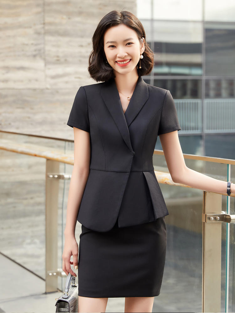 职业套装女春夏新款时尚气质女神范经理酒店售楼部美容工作服套裙