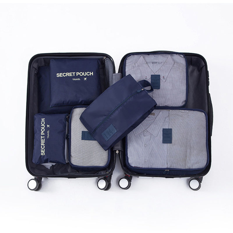 Korean-Style Large-Capacity Travel Storage Bag Set Multi-Functional Clothing Classification Storage Bag Six-Piece Set Seven-Piece Portable