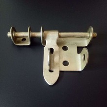 双向铁门栓工程活动板房门闩5寸6寸8寸彩锌小锁中高中低双向门栓