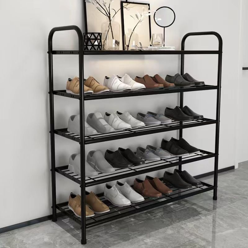 Steel Shoe Cabinet Simple Shoe Rack Home Doorway Indoor Beautiful Multi-Layer Dustproof Iron Shoe Rack Door Large Capacity